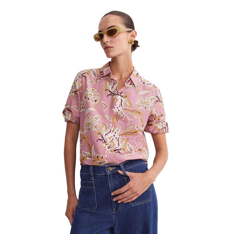 Sportscraft Sue Paisley Cotton Silk Shirt image number 0